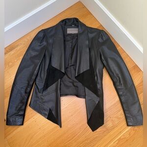 Bod & Christensen Black Leather Women's Jacket, size medium